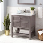Signature Hardware SH881318002CAR 31" X 22" 3CM Marble Vanity Top For. Fixed Price $582.30.