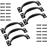 Jiozermi Pcs 4" Rustic Gate Handle, Iron Hardware Inch (6 Pieces), Black. Fixed Price $16.18.