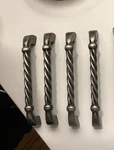 Vintage 5 Twisted Drawer Pulls Set Of 4 Metal Cabinet Hardware. Fixed Price $20.97.
