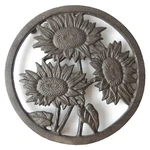 Cast Iron Sunflower Hot Pot Plate Trivet Kitchen Decor Rustic Brown 7 Inch. Fixed Price $29.95.