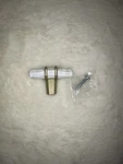 Amerock Carrione, Marble White/ Golden Champagne 2-1/2 (64MM) Cabinet Knob. Fixed Price $10.00.