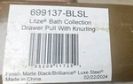 Brizo 699137-BLSL Litze 4-1/4 Inch Handle Cabinet Pull Matte Black Luxe Steel. Fixed Price $29.99.