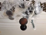 Jeffrey Alexander Brushed Bronze Metal Cabinet Knobs 5 Pcs, Round, 1-1/4". Fixed Price $10.00.