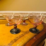 Vintage Glamorous Footed Cocktail Glasses Set Of 5 Barware Formal Eclectic. Fixed Price $35.00.