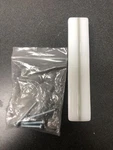 Sietto P-1400-SN 3-1/2" Bar Cabinet Pull With White Glass Satin Nickel. Fixed Price $22.15.