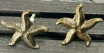 Starfish Cast Iron Drawer Knobs Set Of 2 Bronze Finish Coastal Home Decor. Fixed Price $11.20.