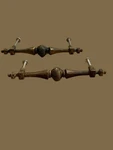 Pair Allison 991 Cabinet Door Pulls Antique Brass Japan 6" 4.5" Holes Screws. Fixed Price $12.99.