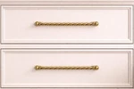 Vintage Drawer Pull Gold Twisted Metal Handle Kitchen Cabinet Dresser Door Knob. Fixed Price $10.45.