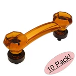 *10 Pack* Cosmas 6397ORB-A Oil Rubbed Bronze With Amber Glass Cabinet Pull. Fixed Price $106.48.