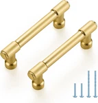 10 Pack 3 Inch Brushed Gold Cabinet Handles Modern Dresser Drawer Pulls Kitchen. Fixed Price $75.99.