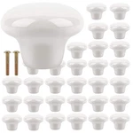 Zoenhou 30 Pcs White Ceramic Cabinet Knobs, Vintage Round Door .... Fixed Price $33.11.