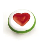 (5 Pack) 1-1/4 White And Green Knob With Red Heart. Fixed Price $9.01.