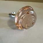 Vintage Glass Drawer Pull Pink Rose Swirl Dresser Door Kitchen Knob. Fixed Price $14.95.