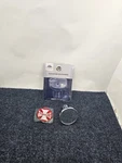 (qty 2) United Pacific Red Maltese Cross Sticker, 23664, Air Brake Valve Knob. Fixed Price $30.74.