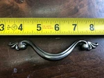 Qty Hafele Brass Cabinet Pull Handle Tin Pewter Italy 120.08.902 5-1/4" Long. Fixed Price $15.00.