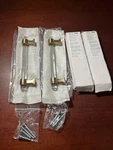 Lot Of 2 Amerock BP36655CCZ Glacio 5-1/16" Ctc Bar Cabinet Pull Champagne Bronze. Fixed Price $23.50.