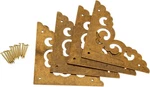 4PCS 2.5" Brass Flat Corners Bracket For Box Cabinet Decorative Antique. Fixed Price $13.43.