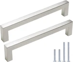 Gobrico 10-PACK Square Cabinet Handles 10" Brushed Nickel Drawer Pulls. Fixed Price $10.36.