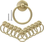 12PCS Round Ring Drawer Pulls Matte Gold Handle Knobs For Cabinet. Fixed Price $15.09.