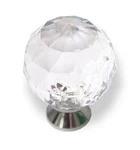 1-3/16" Design Facets Ball Knob Chrome Base Clear Crystal. Fixed Price $6.51.