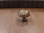 1/8" Diameter Flower With Beaded Rim Knob In Brass By Richelieu BP04330130. Fixed Price $13.20.