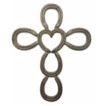 Bestgiftever Cast Iron Horseshoe Heart Wall Cross - 9.7"L X 7.5"W, Brown. Fixed Price $23.98.