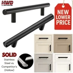 Stainless Steel Modern Black Cabinet Bar Pulls Kitchen Bath Handles Solid. Fixed Price $125.25.