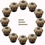 Yusheng 12 Pack Vintage Ceramic Pumpkin Cabinet Knobs, Kitchen Drawer.... Fixed Price $34.39.