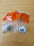 Vintage Amerock Cabinet Pulls From Gemco BP-725A-CW1 White With Blue Flowers. Fixed Price $12.05.