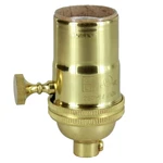 New: Vintage Style Polished Brass Knob Turn Switch Med Base Lamp Socket. Fixed Price $15.00.