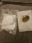Amerock Cabinet Knob Champagne Gold Bronze Circle Round Pull Drawer Hardware. Fixed Price $5.97.