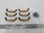 (6) Used Belwith Cabinet Pull Porcelain Barrel Lt Almond P463-LAD Cosmetic!. Fixed Price $25.90.