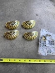 Belwith P535-PB Brass Cup Pull Cabinet Knob Half Moon Scallop 3" Centers Qty. 4. Fixed Price $17.00.
