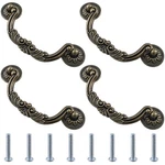 Unlorspy 4 Pcs Antique Bail Handle 5 INCH(128MM) Hole Center,style A, Bronze. Fixed Price $17.57.