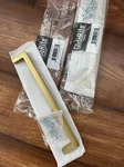Pk Gliderite 7-9/16" Cc Solid Square Slim Bar Pull Satin Gold 21683-192-SG-1. Fixed Price $13.99.