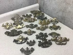 Lot Of 23 Assorted Vintage Batwing Type Brass & Plated Drawer Pulls Kbc-canada. Fixed Price $26.95.