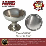 Cabinet Knobs Brushed Nickel Transitional Round Cup Kitchen Bath Drawer Pulls. Fixed Price $42.84.