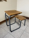 Vintage 1990S Ikea Wood And Metal Kids Writing Desk. Fixed Price $349.99.