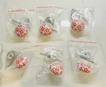 Ieik Ceramic Drawer Knobs Set Of 6 Red Floral Cabinet Pulls W/ Hardware. Fixed Price $9.50.