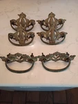 Antique Drawer Pull Set Of 2 4 With French Handles, Vintage. Fixed Price $18.00.