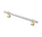 Alzassbg 10 Pack Satin Nickel & Gold Cabinet Pulls 6-1/4 (160MM) Hole Centers. Fixed Price $30.00.