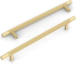 Amerdeco 9 Pack Brushed Gold Knurled Cabinet Pulls 10 Inch Hole Centers Ki.... Fixed Price $27.99.