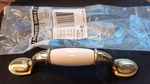 Amerock Hardware Drawer Handle Pulls Brass & Ivory Porcelain 3" C2C BP76245-W3. Fixed Price $6.49.