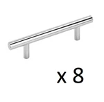 *8* Amerock 3-3/4 In. Modern Polished Chrome Cabinet Bar Pulls (BP4051626). Fixed Price $26.99.