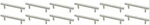 Set Of 10) Jamison Collection J224-SN 3/4" Center Bar Pull Stainless Steel. Fixed Price $55.87.