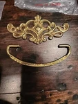 Antique Dresser Pull Bras Restore Restoration Cupboards Furniture Gold Nos. Fixed Price $14.70.