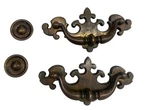 Antique-style Brass Drawer Pulls & Knobs Set Ornate Design Vintage Finish. Fixed Price $7.00.