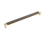 Appliance Pull Handle 18 Inch Brushed Golden Brass Walnut Belwith Keeler Fuse. Fixed Price $100.00.