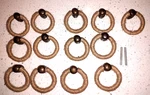 13 Pcs Nautical Twisted Jute Rope Drawer Pulls Brushed Brass Dresser Knobs. Fixed Price $45.00.
