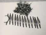 Vintage Lot Pewter 12 Cabinet Handles 35 Pulls-matte Finish W/ Hardware. Fixed Price $49.98.
